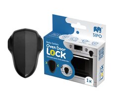 Sipo Bezpečnostný zámok na dvierka rúry, odolný proti teplu, 1ks, ČIERNA