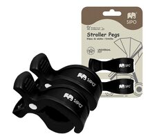 Sipo Klipy na kočík, 2ks, multifunkčné, čierna