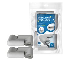 Sipo Ochrana rohov a hrán skleneného nábytku, penová, sada 4ks, ŠEDÁ