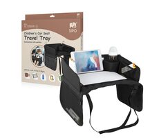 Sipo Skladací stolík do auta s vreckom na tablet, čierna