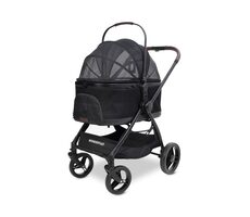 Wonderfold Pet Kočík P3 pre psov 2v1 do 22,7 kg (kočík+prepravná taška) jet black