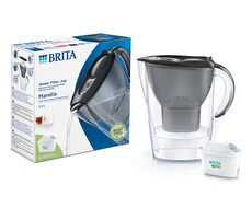 Brita Filtračná kanvica Marella šedá / 1x ALL-in-1 / 1x extra ochrana proti vodnému kameňu / 2.4L