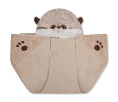Cozy Noxxiez Surikata - hrejivá deka s kapucňou so zvieratkom a labkovými vreckami / od 3 rokov
