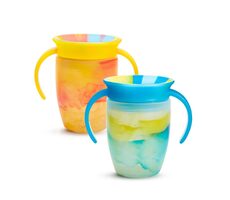 Munchkin Miracle 360° Tie Dye Cup Tropical 207 ml 6m + 2 ks, žltá a modrá
