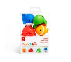 Munchkin Striekajúce zvieratká do kúpeľa, ocean, 4ks