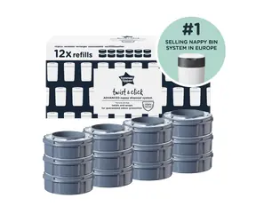 Tommee Tippee Twist & Click Náhradné Kazety Výhodné Balenie, 12 ks