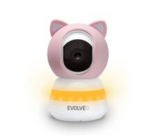 Evolveo Baby Monitor N5 ružová / Elektronická videoopatrovateľka / 360° dohľad / obojsmerná komunikácia