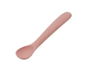 KikkaBoo Lyžička Platinum Silicone Blush / od 6 mesiacov