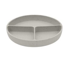 KikkaBoo Tanier delený s prísavkou Platinum Silicone Sand / od 6 mesiacov