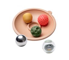 Taf Toys Misa s loptičkami pre hru na brušku / od narodenia