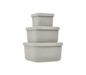 KikkaBoo Sada boxov na desiatu 3 ks Platinum Silicone Sand