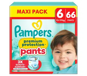 Pampers Premium Protection 13-19 kg (66 ks) / plienkové nohavičky / veľkosť 6 (13-19 kg)