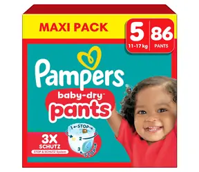 Pampers Baby Dry Pants Junior 11-17 kg (86 ks) / plienkové nohavičky / veľkosť 5 (11-17 kg )