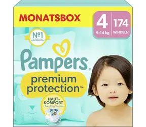 Pampers Premium Protection 9-14 kg (174 ks) / plienkové nohavičky / veľkosť 4 (9-14 kg)