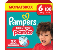 Pampers Baby Dry 13-19kg (138 ks) / plienkové nohavičky / veľkosť 6 (13-19kg) 