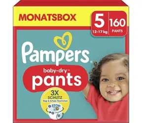 Pampers Baby Dry Pants Junior 11-17kg (160 ks) / plienkové nohavičky / veľkosť 5 (11-17kg)