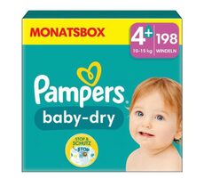 Pampers Baby Dry Maxi PLUS 10-15 kg (198 ks) / plienkové nohavičky / veľkosť 4 + (10-15 kg)