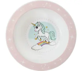 STOR Detská jedálenská miska Jednorožec