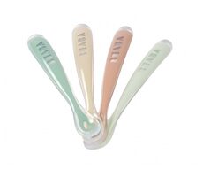 Beaba Prvé lyžičky silikónové 4 ks Natural