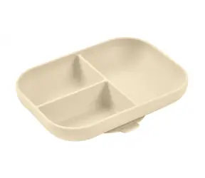 Beaba Tanier silikónový delený s prísavkou Clay