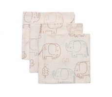 Jollein Servítky mušelínové 3 ks 31x31cm Elephant Tales
