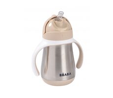 Beaba Hrnček termoizolačný so slamkou nerez 250ml Clay Earth