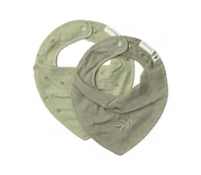 Little Dutch Podbradník bandana 2 ks Pure Sage