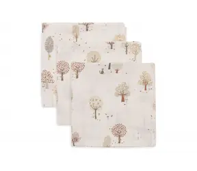 Jollein Obrúsky mušelínové 3 ks 31x31cm Tiny Park
