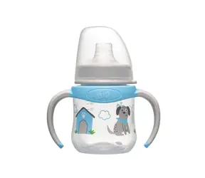 NIP Training hrnček PP 150ml psík / modrá / od 6 mesiacov
