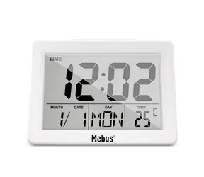 Rozbalené - Mebus 25738 Quartz Alarm Clock / Budík / 3 x AAA / rozbalené