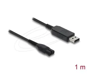 DeLock USB nabíjací kábel na elektrické holiace strojčeky / 4,3 V / kompatibilný s Philips OneBlade 360 Face + Body / 1m
