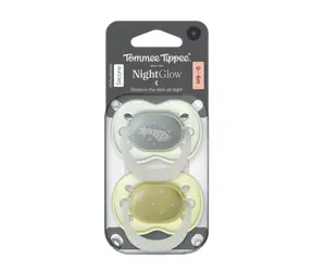 Tommee Tippee Night silikónový cumlík 0-6m 2ks - viac farebných variant