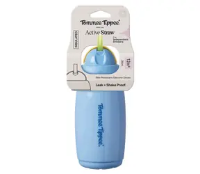 Tommee Tippee Active hrnček so slamkou 266 m 12m+ modrá