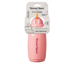 Tommee Tippee Active hrnček so slamkou 266 ml 12m+ ružová