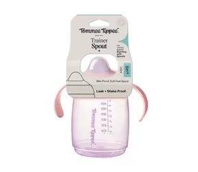 Tommee Tippee Tréningový hrnček so cumlíkom 240 ml 6m+ ružová