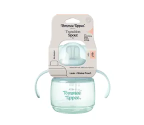 Tommee Tippee Transition netečúci hrnček s hubičkou 150 ml 4m+ modrá