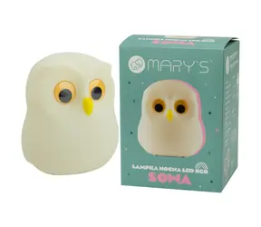 Mary's LED silikónová nočná lampička RGB - sova