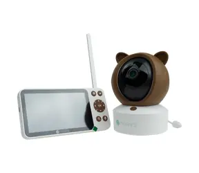 Mary's Detská opatrovateľka 2v1 s kamerou a LCD displejom, s WiFi / TUYA - medvedík, hnedá