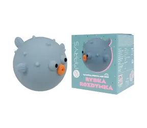 Mary's LED silikónová nočná lampička dotyková RGB - Puffer Fish, modrá