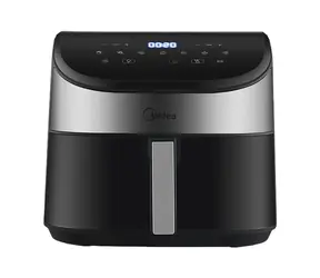 Midea MAD55000ADK0 strieborná / Teplovzdušná fritéza / 1900 W / objem 5.5 l 