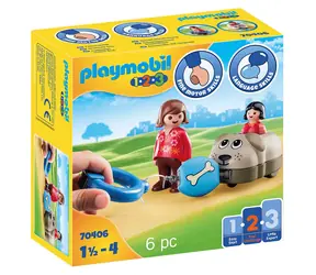 Playmobil® 1.2.3 70406 Psí vlak / od 18 mesiacov