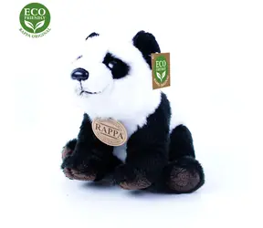 RAPPA Plyšová panda sediaca alebo stojaca 22 cm / ECO-FRIENDLY / od 0 mesiacov