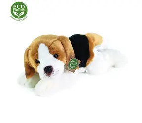 Rappa Plyšový pes Bígl ležiaci 30 cm / ECO-FRIENDLY / od 0 mesiacov