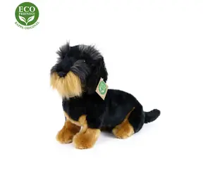 RAPPA Plyšový drôtosrstý jazvečík sediaci 30 cm / ECO-FRIENDLY / od 0 mesiacov