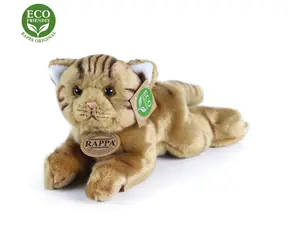 RAPPA Plyšová mačka ležiaca 30 cm / ECO-FRIENDLY / od 0 mesiacov