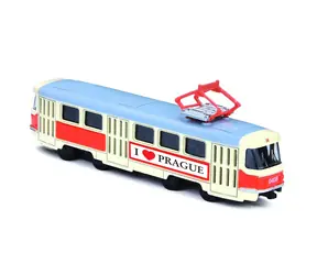 RAPPA Kovová česká retro električka 16 cm PRAGUE / od 3 rokov