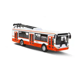 Rappa Kovový trolejbus červený 16 cm / mierka 1:35 / od 3 rokov