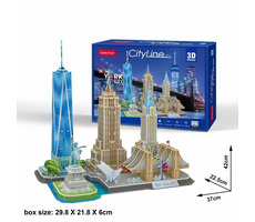 CubicFun 3D Puzzle CityLine - New York City / 123 dielov / 42 x 37 x 22.5 cm