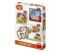 Dino Baby Puzzle set - ZVIERATÁ NOVÝ / 3-5 dielikov / od 2 rokov