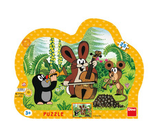 DINO KRTOK MUZIKANT - kontúra Puzzle / 25 dielikov / od 3 rokov